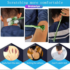 BROLAVIYA® 2 in 1 Back Roller with Back Scratcher Shape Manually Massage Stick For Troublesome Itchy Spots and Relief ( 2 Pack )