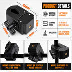 BROLAVIYA® Super Clamp with 1/4″ Interface Female Thread Mount, Adjustable Camera Clamp for 13-47mm Rods & Poles, Universal Mount for DSLR Camera, Action Camera, LED Light, Microphone, Bike & Tripod