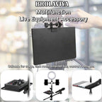 (Renewed) BROLAVIYA® Microphone Stand Shelf Adjustable Metal Tray Holder, Compatible with  - Image 4