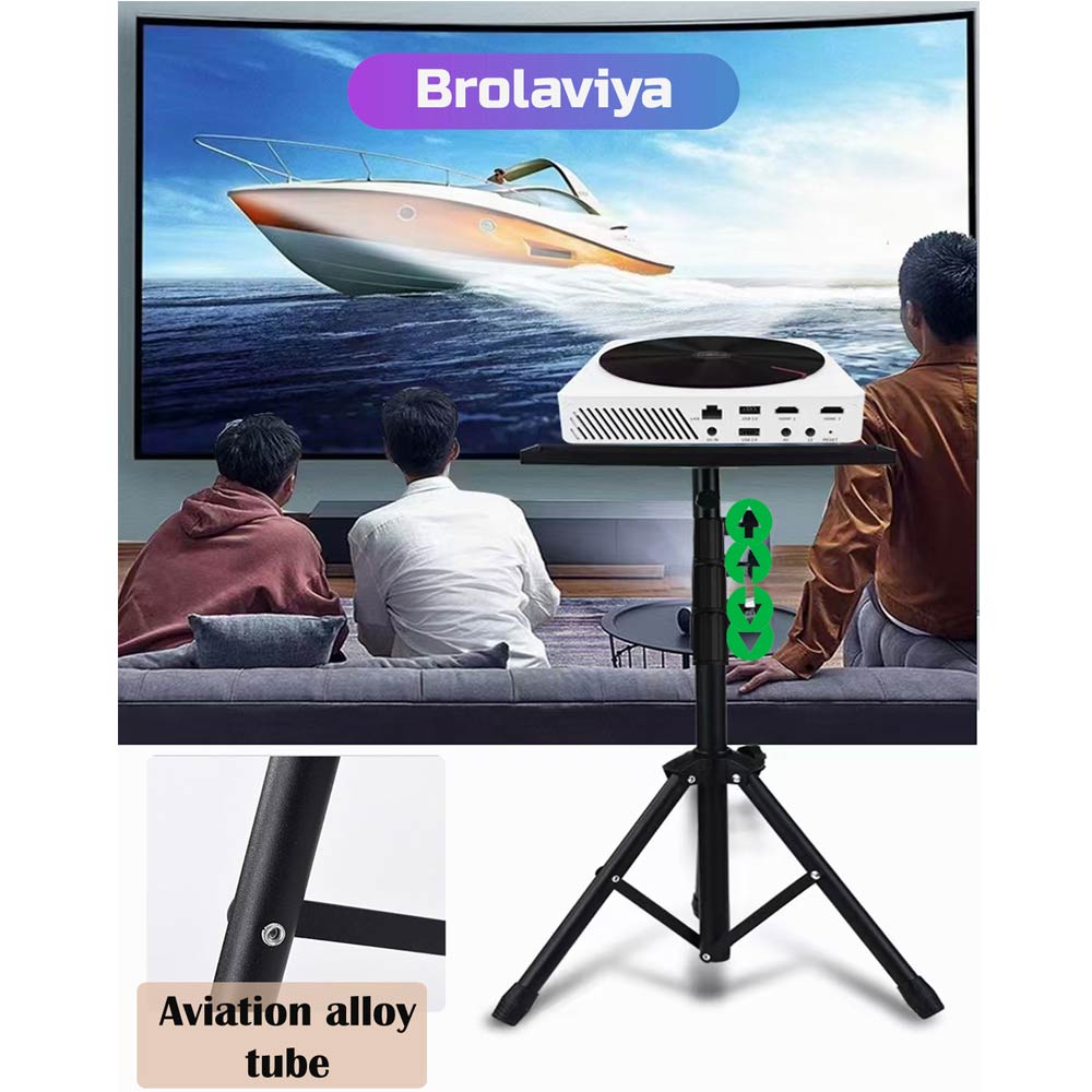 BROLAVIYA® Multi-Purpose Projector Tripod Stand, Laptop / Mobile Stand, 180 Degree Angles with Adjustable Height, Perfect for Projector, Office, Home, Stage or Studio
