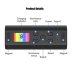BROLAVIYA® Magnetic RGB Video Rechargeable Pocket Light, Wand Handheld LED Fill Lamp 2500K-7000K Dimmable, RGB Lighting Effects Video Conference Light for Computer Tablet Mobile Phone DSLR Camera