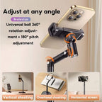 BROLAVIYA® Overhead Extendable Selfie Desktop Stand with Phone Holder, 360° Rotation, for 4-7" Mobile Phone, for Live Streaming, YouTube, Video, Photography