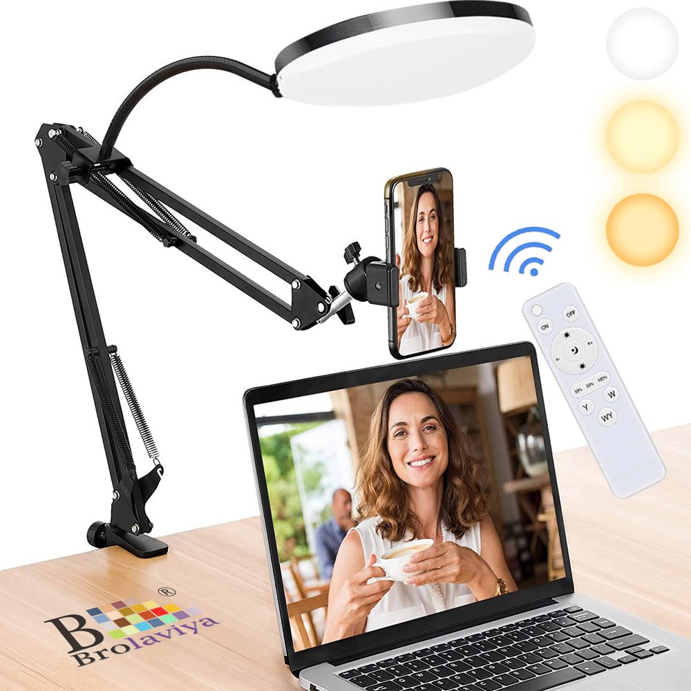 BROLAVIYA® Overhead Video Mobile Stand with Full Screen Fill 10 inch Ring Light with Remot - Image 2