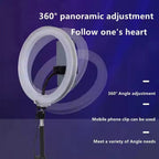 (Renewed) BROLAVIYA® Crystal 3D LED 10 Inch RGB Ring Light with Flexible Wire, 360 Knob and Mobile Bracket