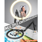 BROLAVIYA® No Shadow Overhead Video Mobile Stand with Extra Long Metal Arm, 12 Inch Large  - Image 2