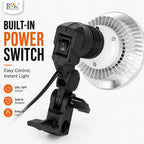 BROLAVIYA® 60W LED Photography Light Bulb with E27 Mount, Remote Control, Bi-Color 3000K-6000K, Dimmable for Studio Photography