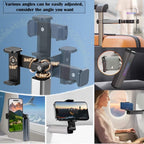 BROLAVIYA® Aluminum Alloy Mobile Phone Stand, Adjustable Travel Phone Mounts For Desk, Car - Image 5