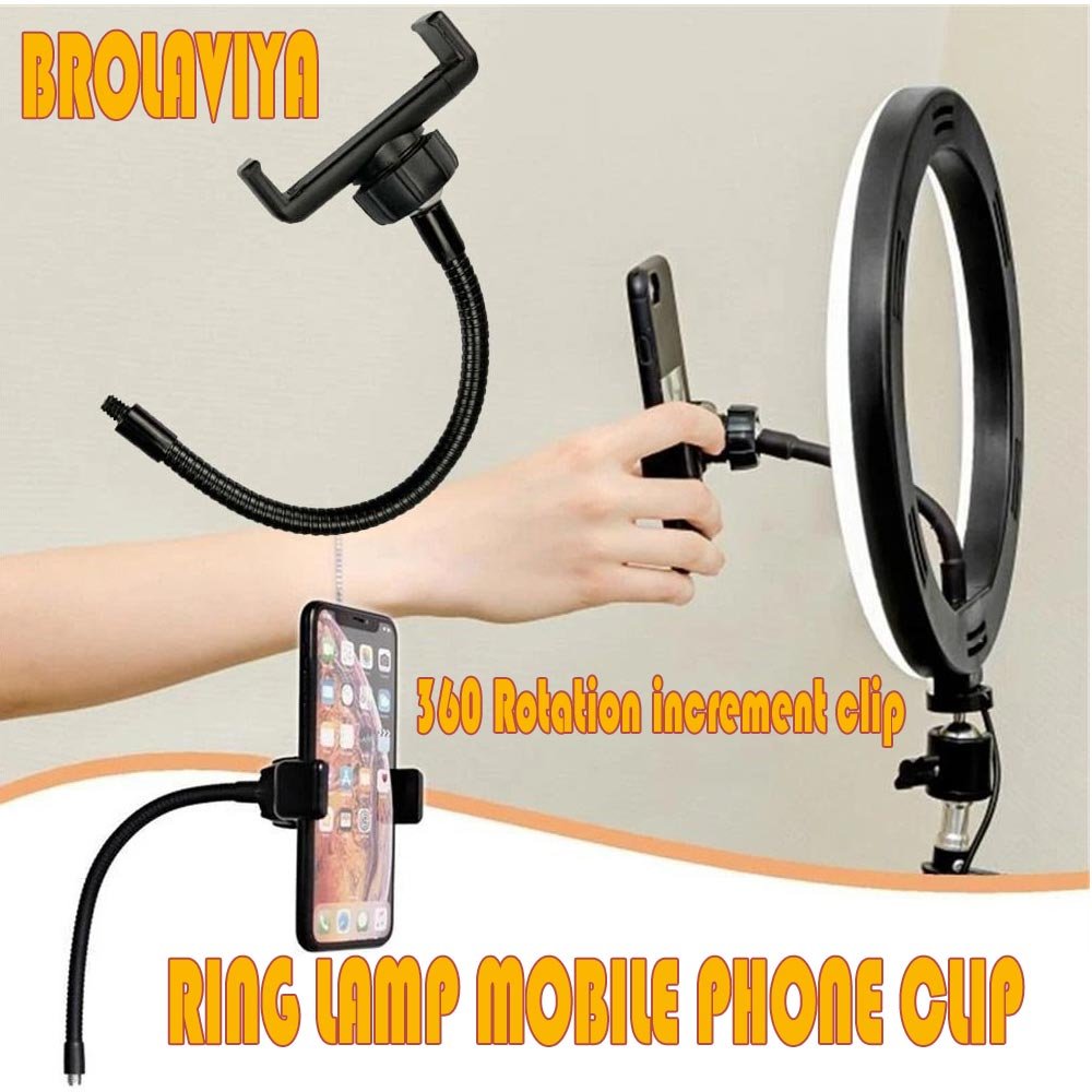 BROLAVIYA® 2 Pcs Flexible Hose Mobile Phone Gooseneck Clip with 1/4 Male Thread For LED Ri - Image 5