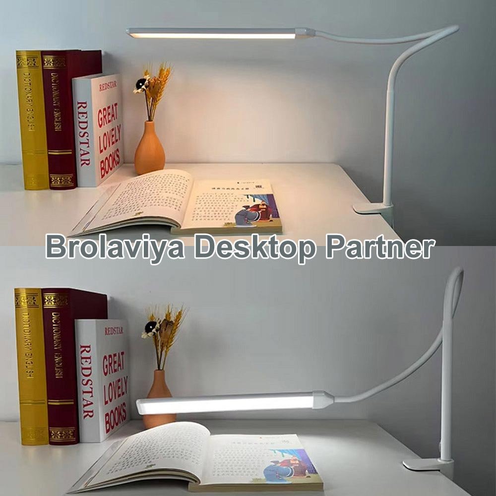 (Renewed) BROLAVIYA® Overhead Flexible LED Desk Lamp with Clamp, 3 Modes, 10 Brightness, E - Image 5