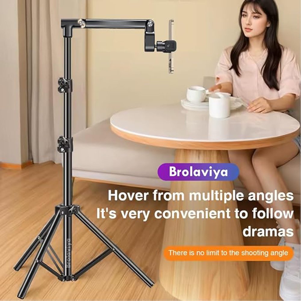 BROLAVIYA® Professional Photography Tripod, 360 Degree Gimbal Head, 225cm Height, Portable - Image 5