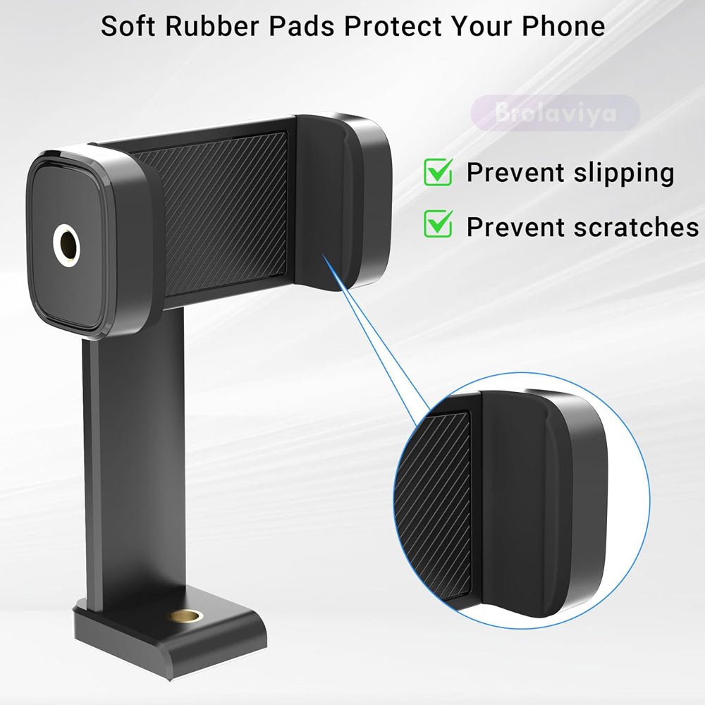 BROLAVIYA® Mobile Tripod Mount with 1/4" Screw Thread, 360° Rotate 180° Tilt Phone Holder  - Image 9