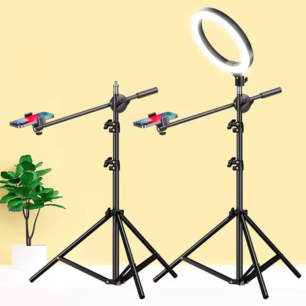 BROLAVIYA® 360 Degree Tripod with Middle Telescopic Crossbar Long arm Stick, 190cm top Height, for Photography & Videography, Ideal for Live Streaming, Overhead Tripod Stand with Mobile Bracket