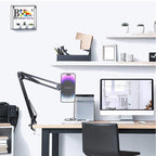 BROLAVIYA® Ovehead Magnetic Phone Holder with Adjustable Clamp Arm | Hands-Free Bed, Desk & Table Mount | 360° Rotation | Strong Magnet Compatible with iPhone and Smartphones for Home, Office