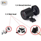 BROLAVIYA® 2 Pack 360 Degree Aluminum Alloy Rotating Swivel Tripod Ball Head with 1/4" Screw Thread Head for Cameras, Camcorders, Smart Phone, Gopro, LED Video Light