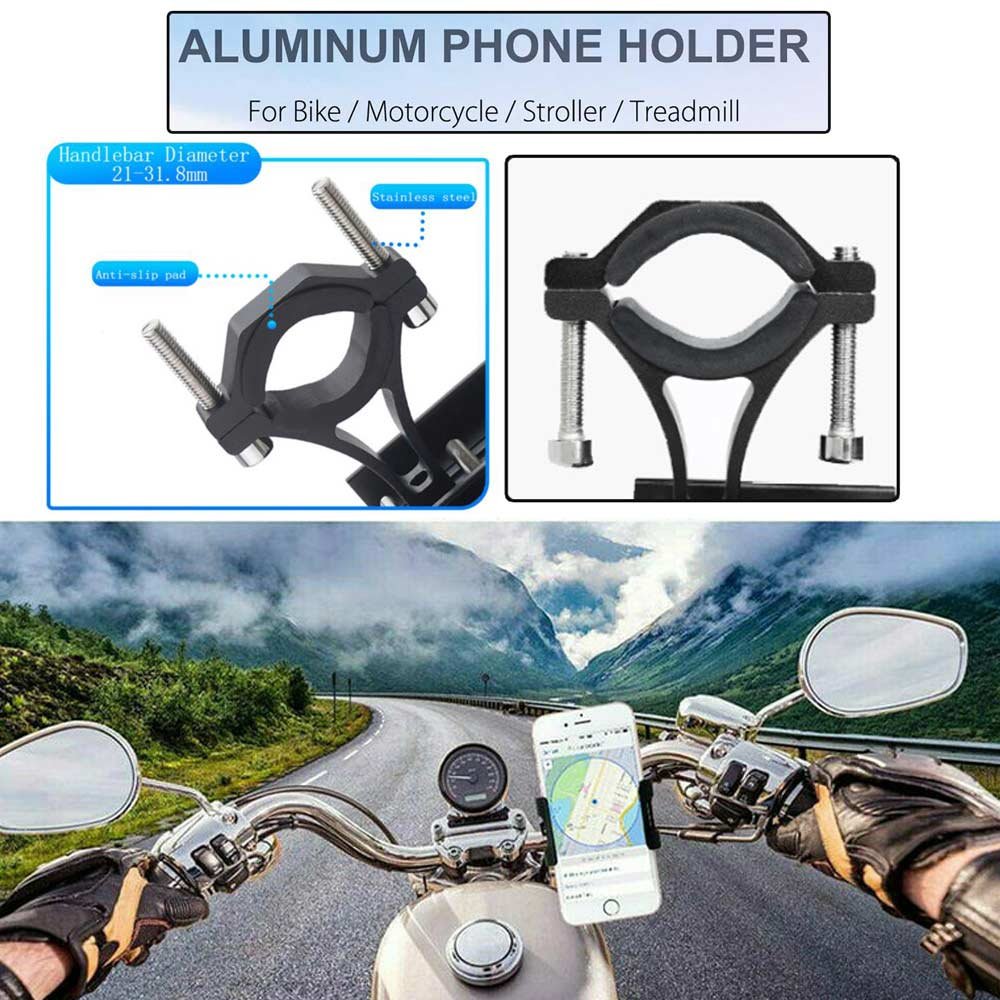 BROLAVIYA® Aluminum Alloy Mobile Phone Holder for Motorcycle Bike Bicycle MTB Handlebar Mo - Image 4