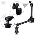 BROLAVIYA® 11”/28cm Adjustable Magic Articulating Arm for DSLR Camera, LED Light, Flash Light, Monitor, Ring Light, Microphone, Compatible with All Cameras Cage