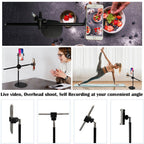 BROLAVIYA® Overhead Video Floor Stand with 6 inch Ring Light, Premium Metal Body, 1/4" Hea - Image 5