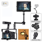 BROLAVIYA® 11 Inch Adjustable Magic Articulating Arm for DSLR Camera, LED Light, Flash Light, Monitor, Ring Light, Microphone, Aluminum Alloy