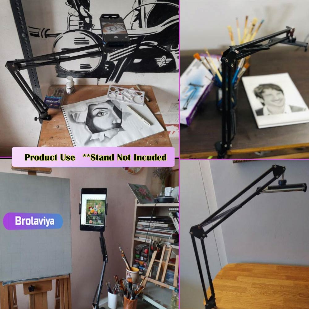 BROLAVIYA® Bracket for Mobile/Tablet and Ball Head, for to Convert Your Microphone Suspens - Image 6