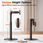 BROLAVIYA® Magnetic Mobile Phone Stand for Desk, Tabletop Stand, Adjustable Height & 360° Rotation, Strong N52 Magnetic Mount Compatible with iPhone 12-17 Series, Video Calls, Live Streaming