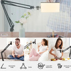 BROLAVIYA® Overhead Video Mobile Stand with 11 Inch Video LED Light 2700 to 5500k, Metal Arm, 1/4" Ball Head For Camera, Gopro with Mobile Bracket and Flexible Clip Arm