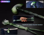 BROLAVIYA® 2 Pack 2 in 1 Hammer Horn Shape and Fortune Fish Shape Manually Massage Stick with Back Scratcher and Relief