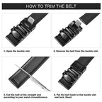 BROLAVIYA® Universal Adjustable Automatic Ratchet Buckle Belt, Length 110 CM, Silver Grill - Image 8