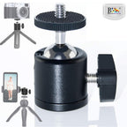 BROLAVIYA® 2 Pack 360 Degree Aluminum Alloy Rotating Swivel Tripod Ball Head with 1/4" Scr - Image 2