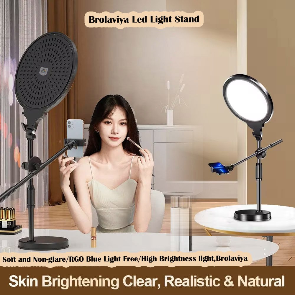 BROLAVIYA® Overhead Video Floor Stand with Slab Key Full Screen Fill 10 Inch LED light, Me - Image 2