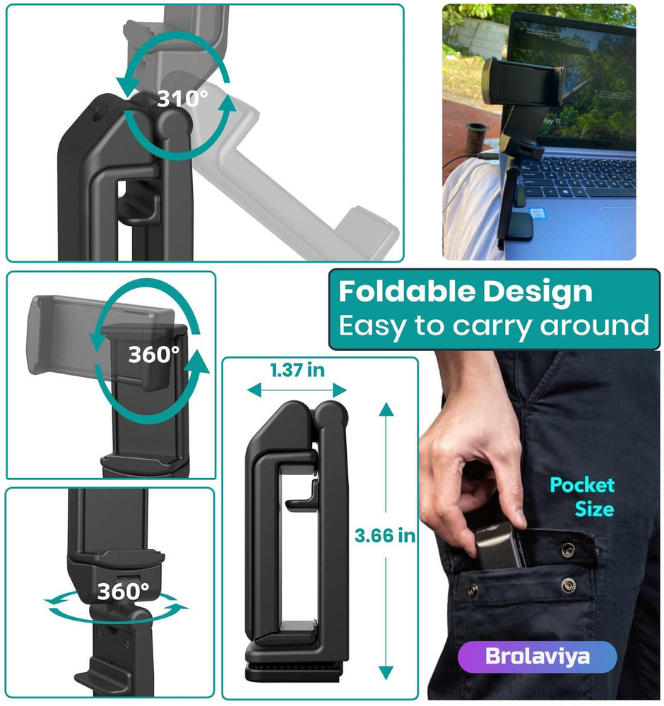 BROLAVIYA® Universal Multi-Purpose Foldable Mobile Phone Holder For Airplane Trays Office  - Image 5