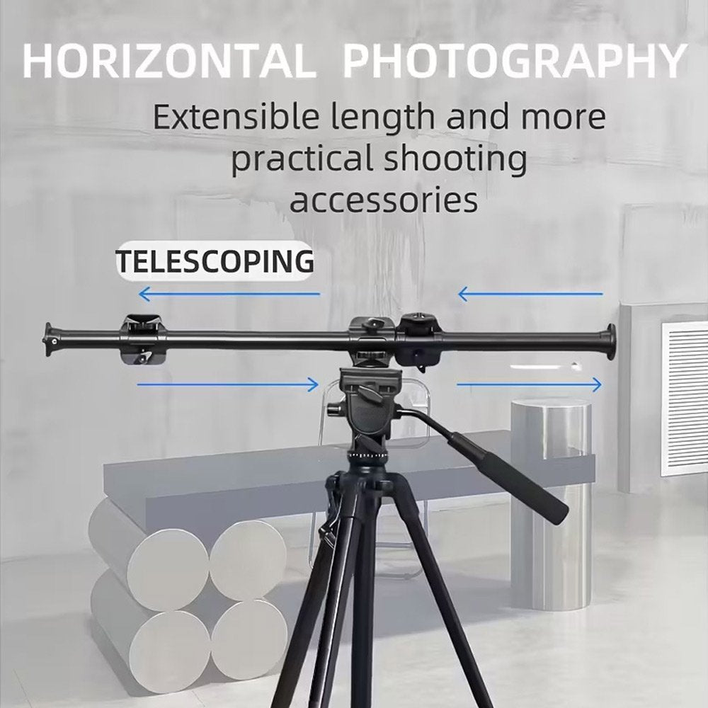 BROLAVIYA® Four-Head Crossbar Camera Support Frame, 63cm Horizontal Rod Extension Pole, 1/ - Image 6