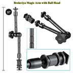 BROLAVIYA® 11”/28cm Adjustable Magic Articulating Arm for DSLR Camera, LED Light, Flash Li - Image 6