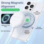 BROLAVIYA® 15W Wireless Charger with Pop-Up Stand for iPhone 17/16/15/13/12/11 Series, Qi-Certified, Type C Cable, White