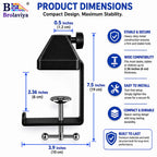 BROLAVIYA® Heavy Duty Desk Clamp Mount with Headphone Hook, Metal Table C Clamp Base, Universal Mic Boom Arm Clamp for Scissor Arms, Low Profile Arms, Fits Up to 2.36 inch 6cm Thickness