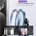 BROLAVIYA® 3-in-1 Foldable Adjustable Height Magnetic Aluminum Stand, Compatible with Phon - Image 5