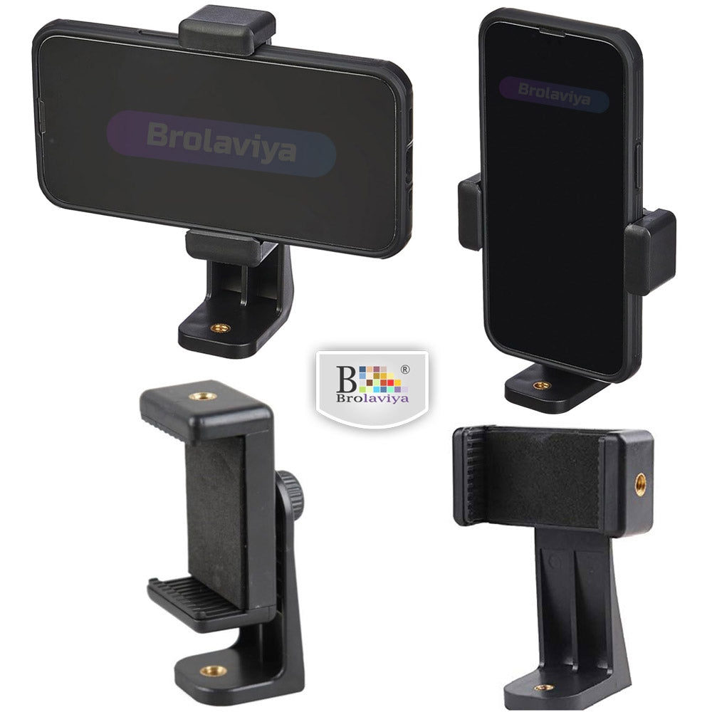 BROLAVIYA® Multi-Function Mobile Phone Live Broadcast Tripod Stand Dual use Tripod and Selfie Stick at Travel Use Video Shooting Stage Program Study Event and Team Meeting