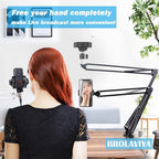 (Renewed) BROLAVIYA® Overhead Video Mobile Stand, New Extra Long Arm, Large 2 Way Base Cla - Image 4