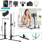 (Renewed) BROLAVIYA® Overhead Video Mobile Metal Desktop Stand with 1/4" Male Adaptor For  - Image 6