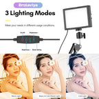 BROLAVIYA® 8 Inch Video LED Desk Light 2700 to 5500k, Metal Flexible Arm, 1/4" Ball Head 3 - Image 7