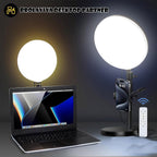 BROLAVIYA® Overhead Video Floor Stand with Full-Screen Fill 10" Ring Light with Remote, Me - Image 8