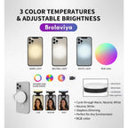 BROLAVIYA® Magnetic RGB Video Rechargeable Light Pocket LED Fill Light 2500K-7000K Dimmabl - Image 7