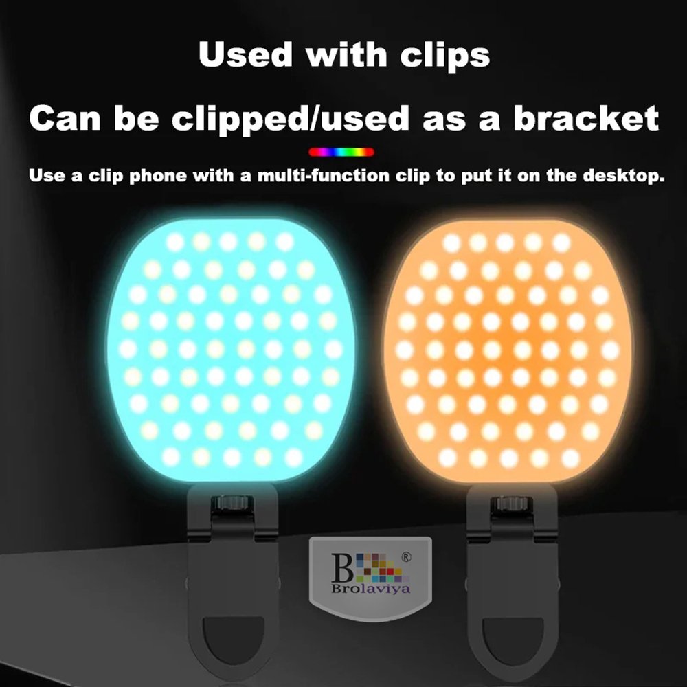 BROLAVIYA® Magnetic Full RGB Color LED Video Light, 1800mAh Rechargeable, Adjustable Brigh - Image 7