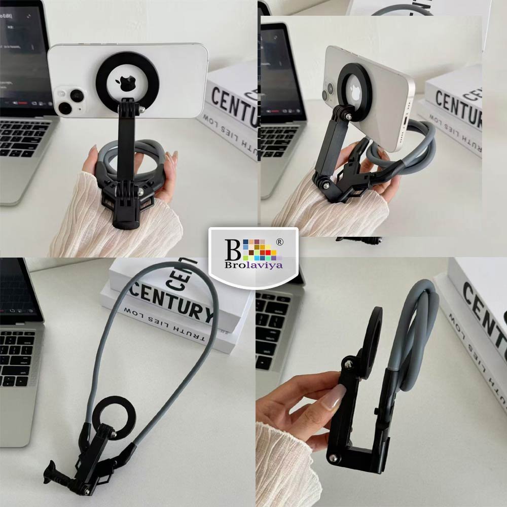 BROLAVIYA® Premium Magnetic Neck Phone Holder, Adjustable & Flexible Gooseneck Mount for H - Image 7
