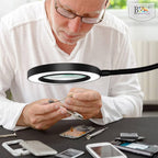 BROLAVIYA® Overhead 5X Magnifying Glass with LED Light and Stand, 3 Color Modes Dimmable,  - Image 7