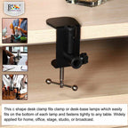 BROLAVIYA® Large Desk Base Clamp Mount for Microphone Boom Scissor Arm, Table C Clip for Articulating Arm Stand Or Mic Stand Fits Up to 2.36 Inch 6 CM Thickness