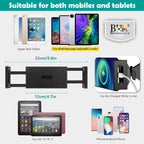 BROLAVIYA® Upgraded Flexible Gooseneck Clip Lazy Arm Bracket For Both Mobiles and Tablets Fits Device 4 - 12.9 Inch, Articulating Arm Mount For Home, Office or Kitchen