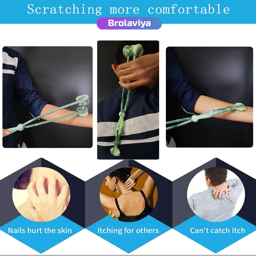 BROLAVIYA® 2 in 1 Fortune Fish Shape Manually Massage Stick, Knock Base Massager with Back Scratcher For Troublesome Itchy Spots and Relief ( 2 Pack )