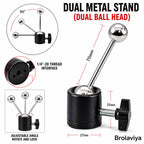 BROLAVIYA® Magnetic Phone Holder with 1/4″ Interface Thread, Adjustable Ball Head, MagSafe Compatible Tripod Adapter, 360° Rotation, for Tripods, Monopod & Camera and Ring Light Accessories