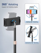BROLAVIYA® Metal Body Premium Tablet and Mobile Stand, Adjustable Height with 360 Rotatable, Compatible with iPad Pro 12.9, 10.9, 10.2, Air Mini 4 3 2, Nexus, Kindle, Xiaomi, E-Reader, 4-13 inch, Black