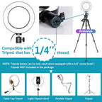 (Renewed) BROLAVIYA® 6 Inch LED Ring Light, 3 Level Brightness Dimmable with Flexible Wire, 360 Knob and Mobile Bracket